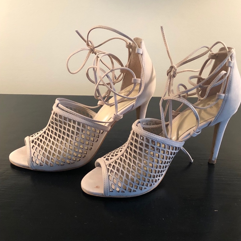 Vince Camuto Leather Lace  Up Heels